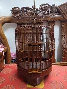 老广式名家九寸半36画眉笼,范金焯的师傅范宝劲50年前画眉笼
