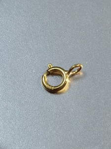 18k金弹簧扣,5.0~5.3mm(含弹簧杆),仅圈4.5m