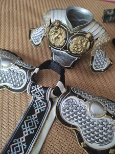 古代兵人盔甲三国赵云胸甲裙甲三方,无损,包含图中自d腰封蔽膝