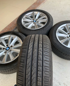 宝马5系原厂原装拆车17寸轮胎轮毂倍耐力防爆2255517一