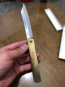 日本肥厚守定驹特大号,肥后守小刀,也就是最大的一款,日本购买