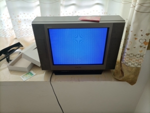 索尼纯平彩色电视机21寸,无修无拆正常使用,闲置出,仅限自提