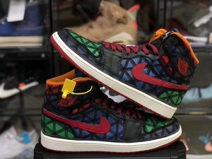 aj1 j2k 菱形拼接 46码 成色99新 全球限量20双