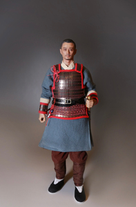1/6汉代兵人 手工盔甲 汉甲 金属甲胄模型 古代帽子模型