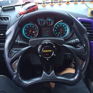 汽车14寸半圆方向盘酷派仿赛车13寸刀锋pu竞技方向盘改装底