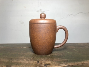 宜兴古龙窑柴烧自制盖杯,宜兴紫砂茶具