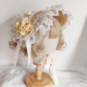 80tb_271313淘宝洛丽塔蕾丝帽子手作波奈特多色追忆bnt田园风lolita
