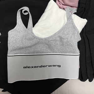 alexander wang亚历山大王徽标弹力内衣吊带背心内