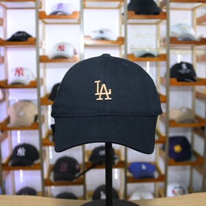 mlb棒球帽出口韩国la黑色金标小标软顶帽子ny鸭舌帽遮阳帽