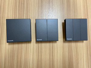 松下致界开关插座面板黑色家装高端86型双联双控多控五孔usb