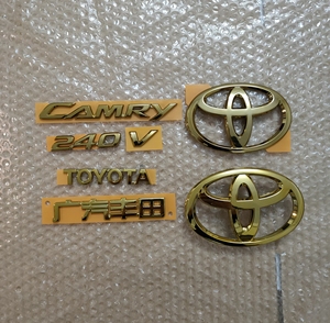 06-13款丰田凯美瑞车标金色纪念版后尾盖标金标.全套价格私
