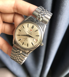 梅花307系列手表原装瑞士机芯钢带复古经典古董表九成新红梅花