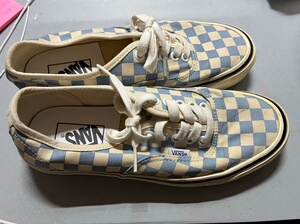 vans蓝白棋盘格 穿过几次 建议勿拍
