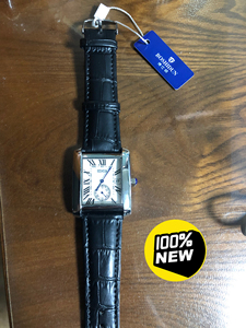 波士顿三针石英手表,全新未使用过,有吊牌