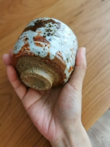 七谷陶 qigu 台湾志野烧白天目釉茶盏纯手工柴烧粗陶品茗茶