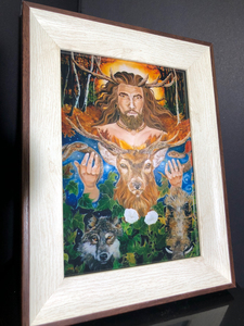 现货父神母神像画像威卡魔法祭坛用品道具