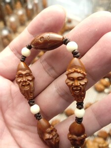 奇缘阁★朱萍橄榄核雕 朱萍十八罗汉长串 朱萍老货精品