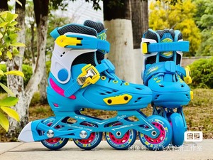【全新正品】动感精灵2轮滑鞋溜冰鞋直排轮旱冰鞋男女儿童可调溜