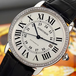 5新]卡地亚伦敦全自动机械男士手表镶钻腕表w6701010