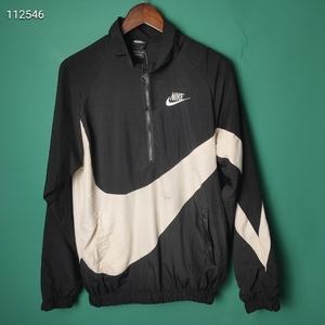 xl码nike耐克黑白大钩logo男女外套秋运动立领风衣防风