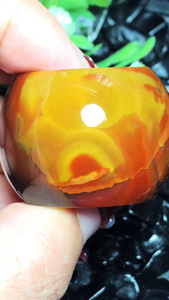 战国红玛瑙精品象形旭日东升精品男士扳指