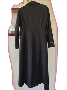 唐朱迪风衣女2021年新款高端显瘦百搭长款西装领黑色防风大衣
