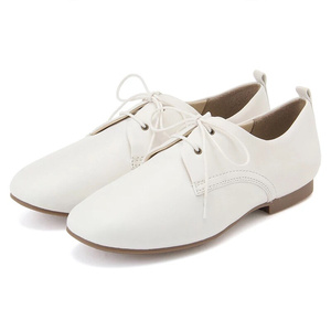 muji无印良品 白色系带牛皮鞋 36码