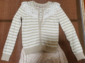 roem（eland同公司旗下淑女品牌）甜美针织衫+配套半裙