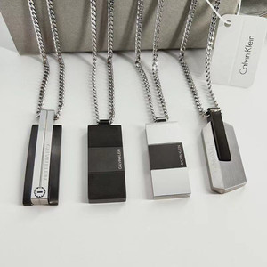 新款小ck男士项链钛钢锁骨链欧美潮男个性吊牌包装要多出15元