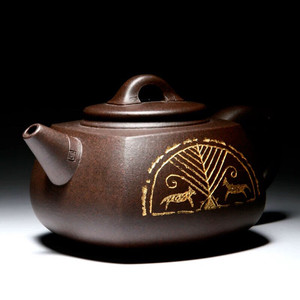 朱丹紫砂茶壶