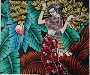 手绘油画 云南特色少数民族重彩油画 装饰画尺寸50x60