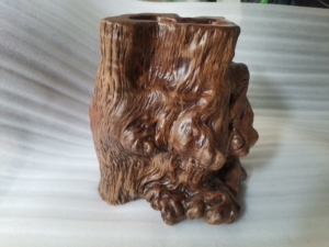 精品桫椤木树榴笔筒(原木)…长宽高27*24*28cm(内径