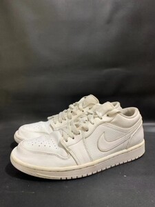 二手正品42码耐克nikeaj1low纯白休闲低帮篮球鞋 右
