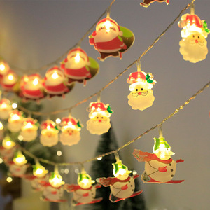 新品圣诞灯 雪人圣诞老人圣诞树节日LED彩灯闪灯串现货