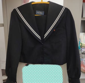 日制校供jk制服水手服冬服基础款名古屋襟黑身黑领白二本