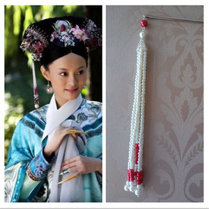 唐衣◆甄嬛传旗头穗子清朝格格长流苏簪子发簪 古装头饰孙俪同款