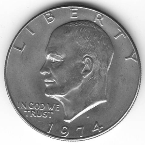 美国硬币极具收藏价值 美国硬币大1美元d版 艾森豪威尔