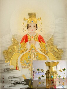 000人付款淘宝神像帽子王母娘娘头饰复古凤冠霞帔寺庙玛祖妈祖订做五