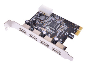 西霸E3-PCE9990-4A电脑PCI-E转4口USB2.0扩展卡FG-EU20-V6T-04E1I