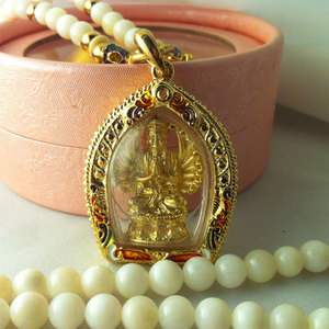 泰国千手佛 千手观音 泰国佛牌 24k镀金 佛像吊坠 立体佛牌