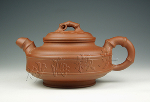 中青年陶艺家工艺师尹小峰(尹晓峰)紫砂壶*双线竹鼓壶*清水泥