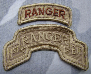 刺绣徽章 美国acu色ranger(游骑兵)徽章沙色 臂章