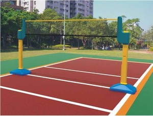 儿童排球网架子移动式幼儿园学校户外体育器材塑料排球网架可升降
