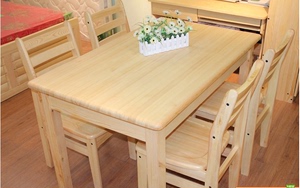 特价包邮简约餐桌定做实木餐桌餐桌椅松木桌组合长方桌实木饭桌