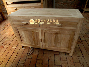 老榆木餐边柜中式实木备餐柜韩式柜子明清仿古家具现代简约风格