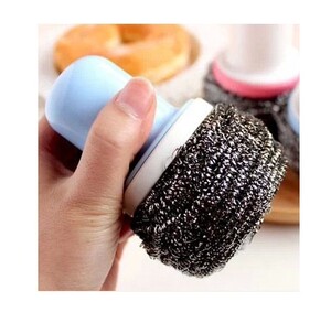 钢丝球刷带柄可替换