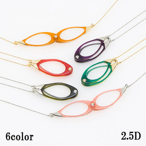 日本代购直邮礼物型项链式装饰型折叠式时尚男女式老花镜眼镜250D