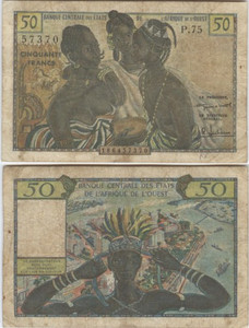法属西非, 1958年版, 50法郎, 外国纸币