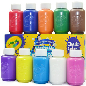 美国绘儿乐10色儿童手指画颜料可水洗crayola美术涂鸦绘画组套装