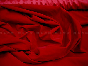 大红平绒植绒布料 沙发布 拍摄背景 装饰KTV软包 袖章 饰品盒面料